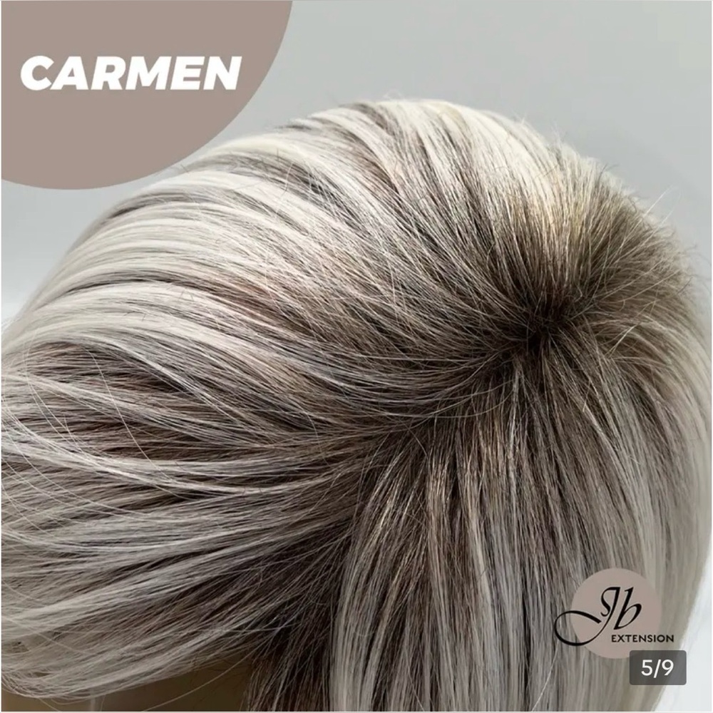 Carmen - Short Silver Bob Wig by JB Extension - Picture 10 of 16